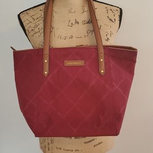 Vera Bradley Preppy Poly Ella Small Tote in Claret